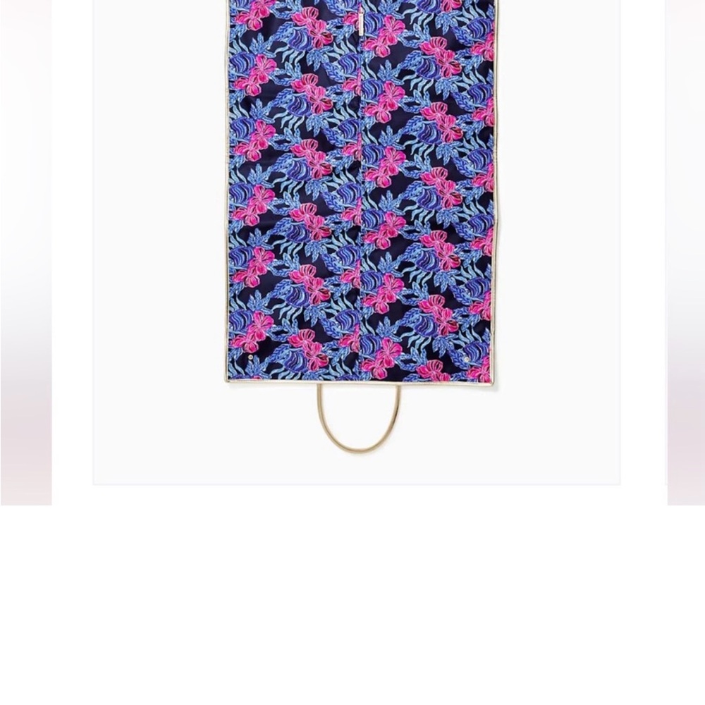 NWT Lilly Pulitzer Hanging Garment Bag Low Tide Navy Its Ofishell - Picture 2 of 4